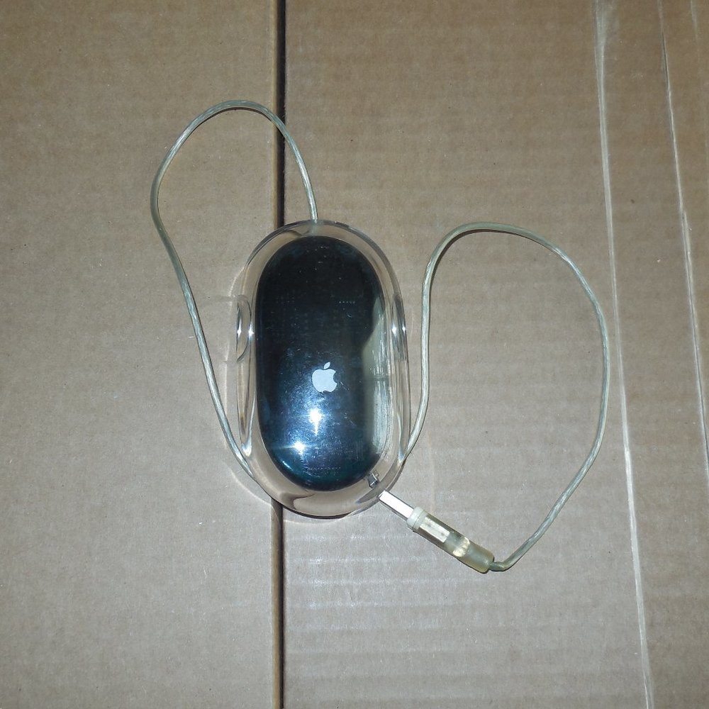 Apple Pro Mouse Clear & Black M5769 Vintage Macintosh